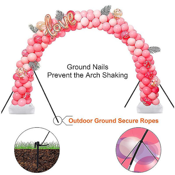 [RM]2023 - Balloon Arch Kit - 9ft High Adjustable Arch Frame With Base, Easy Build Party Pole Kit
