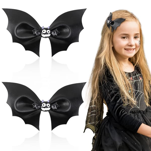 8 stk, hårspenner for barn, Halloween flaggermusspenner, europeiske og