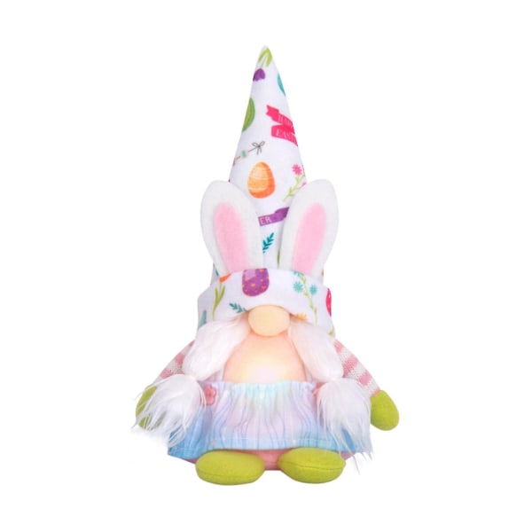 Påskdag Ljusslinga Docka Hänge Hem Högtid Dvärgprydnad Docka Högtidsprydnad Påskdocka Ornament Högtidsfönsterdekoration Tomte White