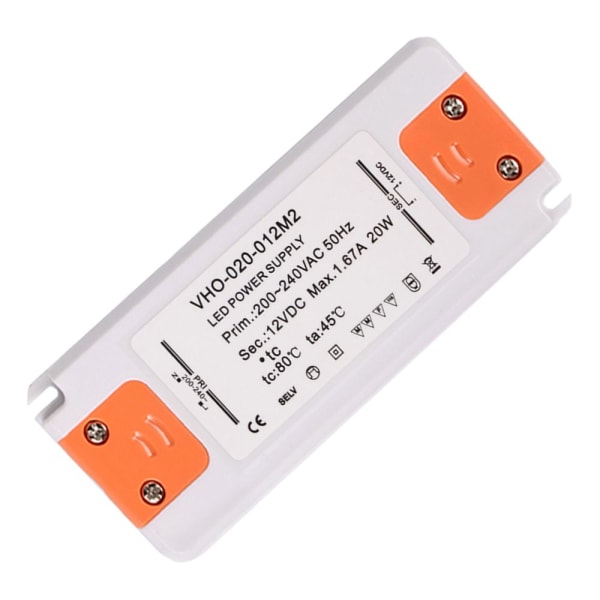 20W 1670MA 12V Slim LED Transformator Drivdon Transformator