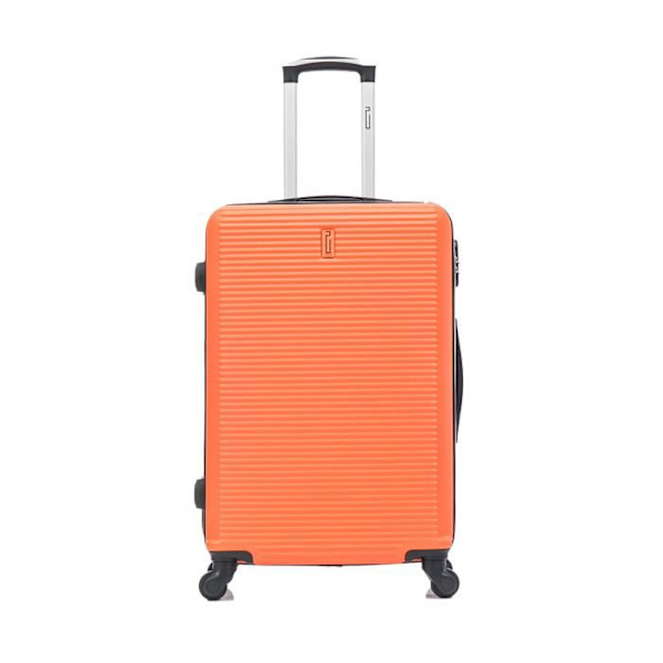 CELIMS FRANCE - Keskikokoinen matkalaukku 65cm Weekend | ABS | 4 pyörää 360° | Sisäänrakennettu lukko | Oranssi Orange
