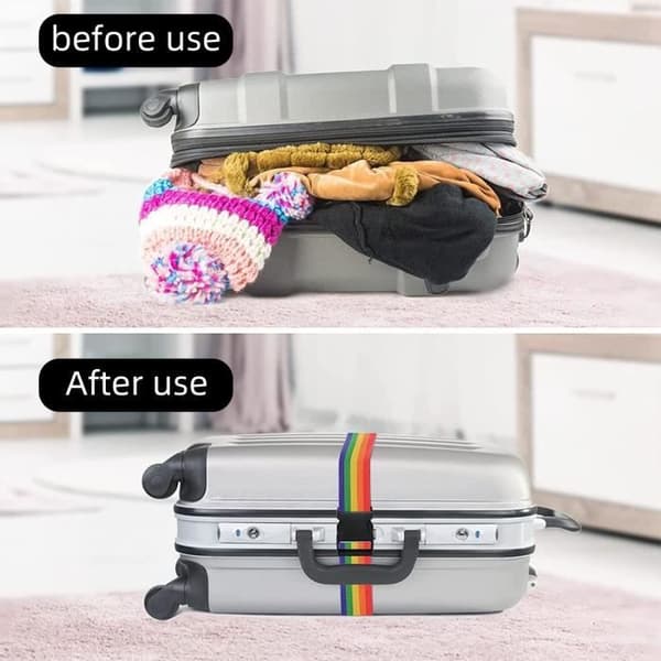 Luggage Strap Suitcase Strap Adjustable Luggage Straps with Combination Lock Travel Accessories (2 Pieces)