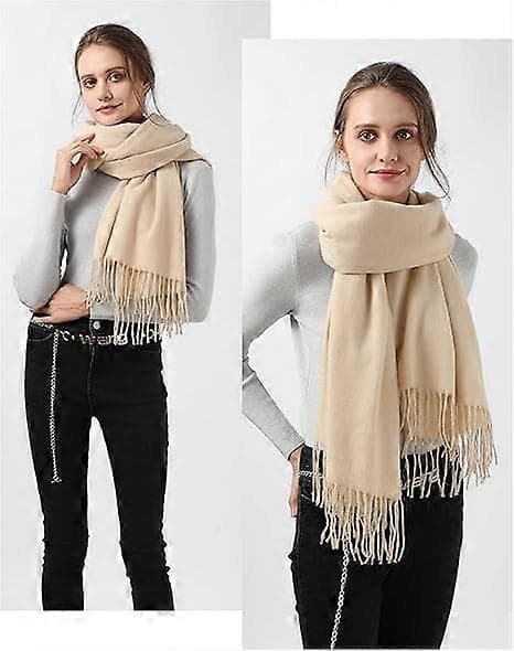 Tørklæder til kvinder - Vintertørklæde til kvinder Koldt vejr Bløde Pashmina Sjal og Wraps Tørklæder til kvinder LT01