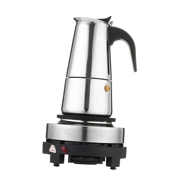 6-kopps Perkolator i rostfritt stål med kaffemugg i rostfritt stål
