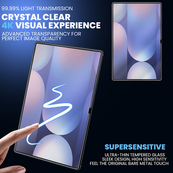 3-Pack Samsung Tab S10 Ultra Screen Protector - Tempered Glass 9H - Super Quality 3D[RM]