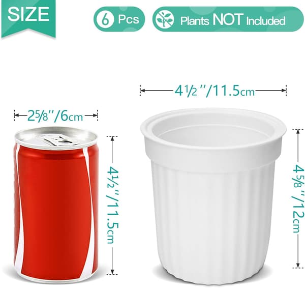 [RM]Eco-Friendly Ceramic Plant Pots Set, Self-Watering Planters with Drainage System for Air Circulation and Healthy Root Growth