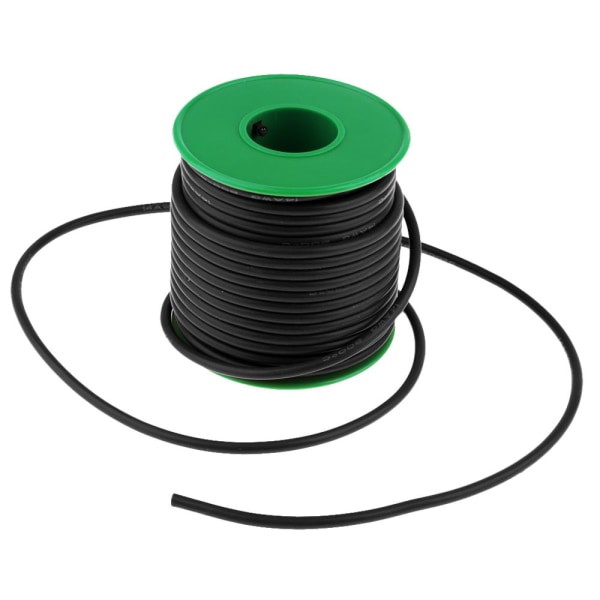 Flexibel 12 AWG Silikonkabel Högtemperatur Silikonkabel 7 meter Svart
