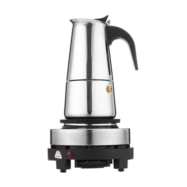 6-kopps Perkolator i rostfritt stål med kaffemugg i rostfritt stål