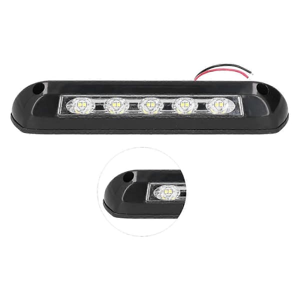 Universell vattentät LED-ljusramp för husbilsveranda 10 pärlor 12V/24V Utomhusmarkisbelysning Husbil