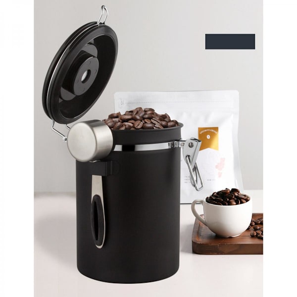 2 st Kaffeburk Kök Lufttät Förvaringsbehållare för Torrvaror 1800ml