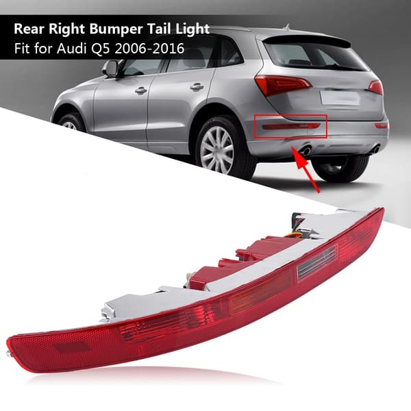 Q5 2.0T 2006 2016 Rear Left Lower Bumper Red Taillight Fog Light