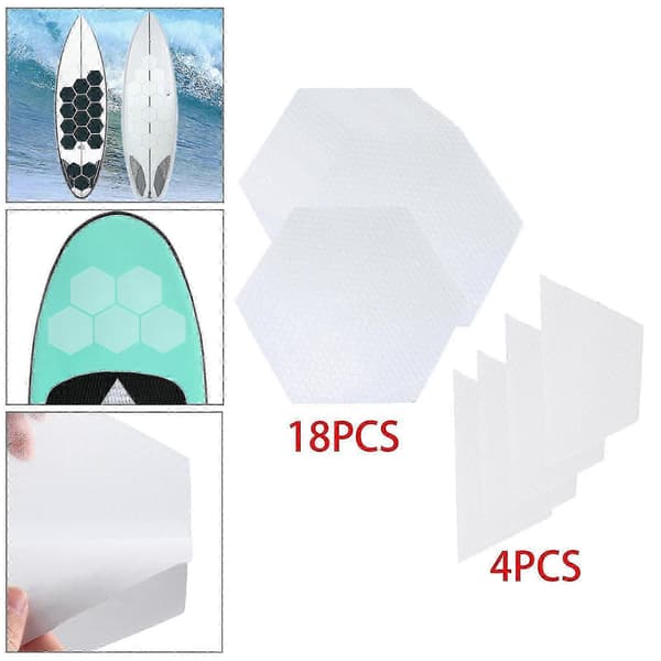 Hexagon Surfboard Traction Pads Honeycomb Hole Waxless Surfpad Deck Pads