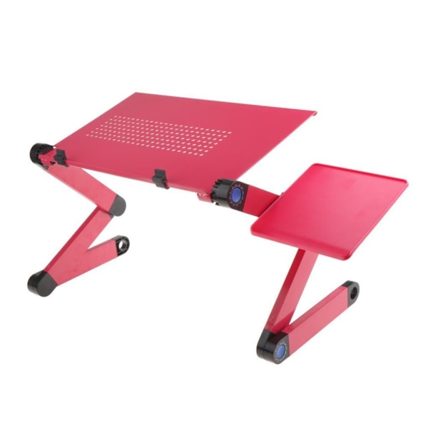 Laptop Soffbord Sängbricka Hållare Lazy Table Skrivbordsställ Röd Med Kylhål