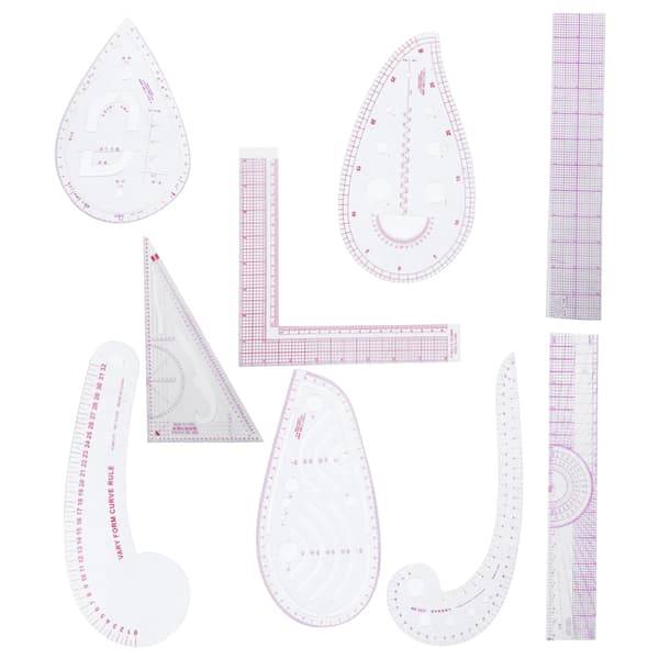 [RM]9-piece sewing ruler set, multifunctional curve stick tailor measuring accessories 0.2