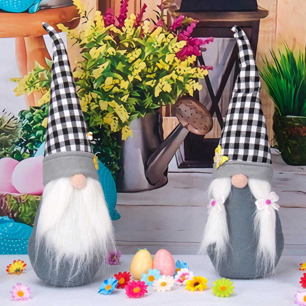Vår Påsk Tomte Högtidsdekoration Handgjord Svensk Tomte Plysch Tomtar Hem