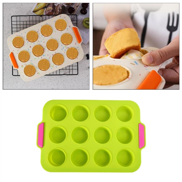 Muffin Pan Cupcake Form Non-Stick Form för Kitchen Green