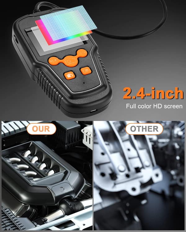 [RM]Industrial Endoscope, 1080P HD Endoscope Camera, 5m, 2.4 inch Pipe