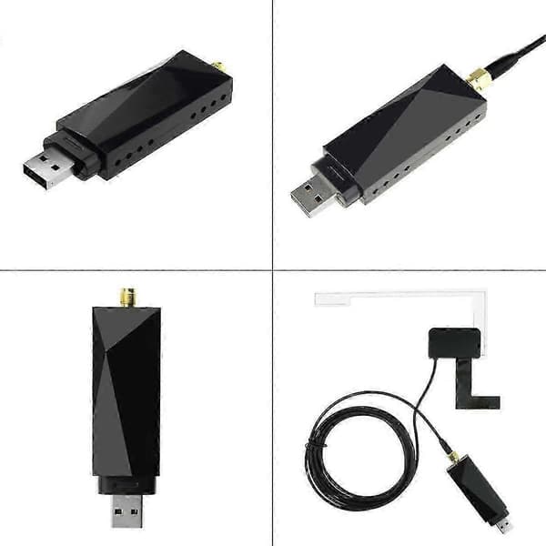 Universell DAB-bilradio med USB-adapter Android GPS-stereomottaker Bluetooth FM AM for de fleste kjøretøy