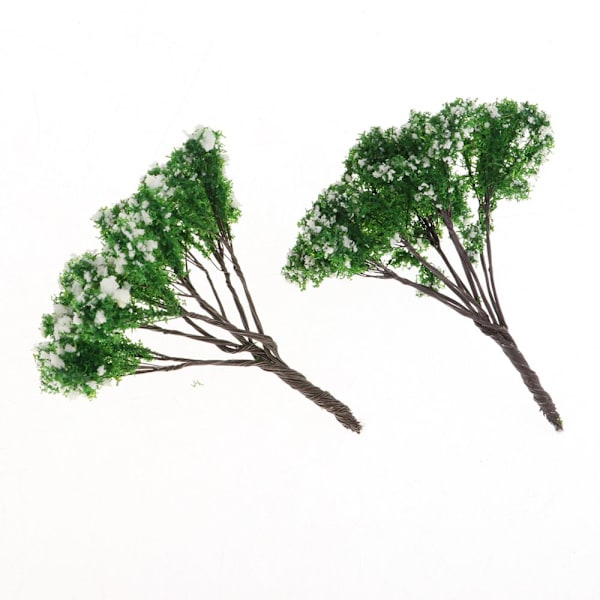 5 Stycken Mini Träd Simuleringsscen Modeller u0026 Bord Sand Tillbehör 9cm Grön 1