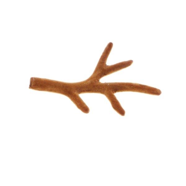 Ett par realistiska hjortarhorn av trä modell leksak Hemväggprydnad 7cm
