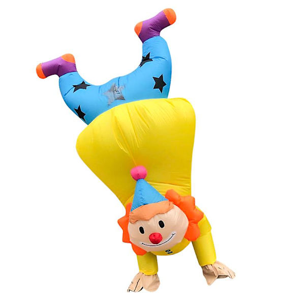 Påsk Uppblåsbar Handstående Clown Kostym Rolig Vuxen Cosplay Party Outfit Dräkt