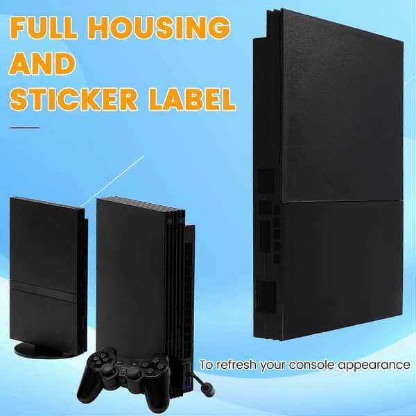2X Husdeksel for PS2 9w 90000 Series Vertskonsoll med Skruesett Black