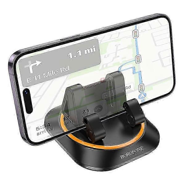 Borofone BH116 Vicktory 360 graders roterende bilholder til instrumentbræt Black