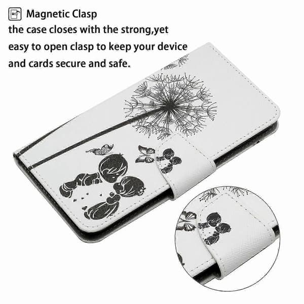 [RM]Galaxy A56 5G Etui, Beskyttende Folio-cover med mønstertryk og håndledsrem Multicolor Dandelion