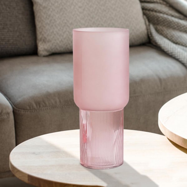 Konstglas Vas Bord Växtbehållare Hållare Bröllop Heminredning Rosa Stor A