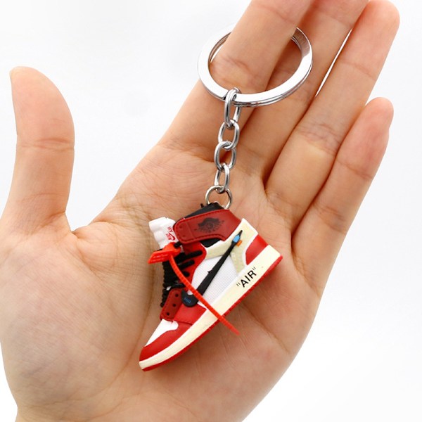 3D Mini Air Sneaker Nøglering AJ Model Sko Nøglering Drenge Mænd Rygsæk IC #11