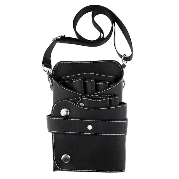 PU Hårklippningssax Fodral Väska 20x12cm Svart