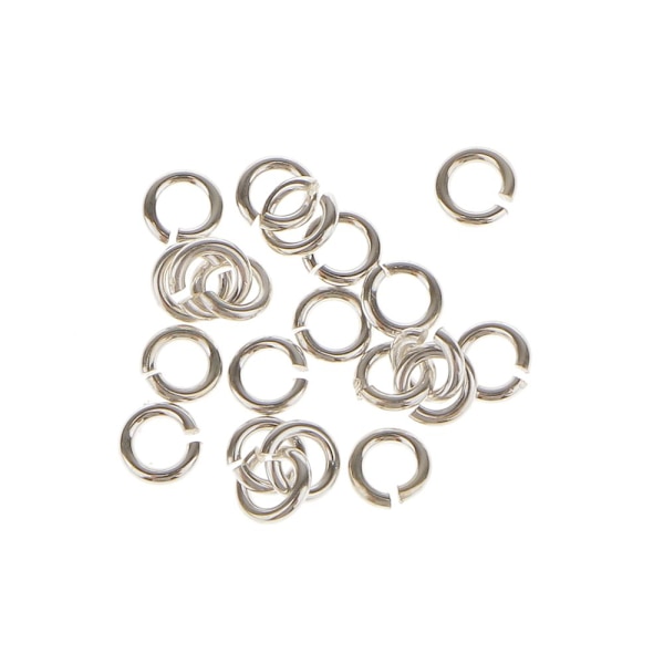 100 Superstarka Silverpläterade Metallringar Öppna Ringar 3mm Anslutningsringar
