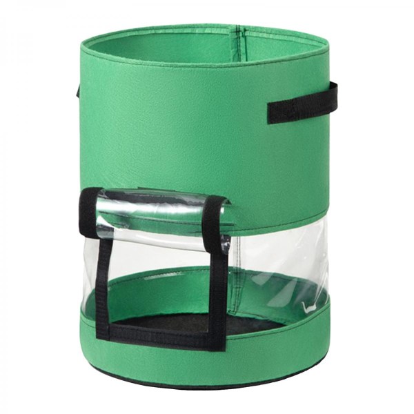 Grönsaks Potatis Odla Kruka Planteringskruka 360 Fönster Non Woven Svart 30x35cm