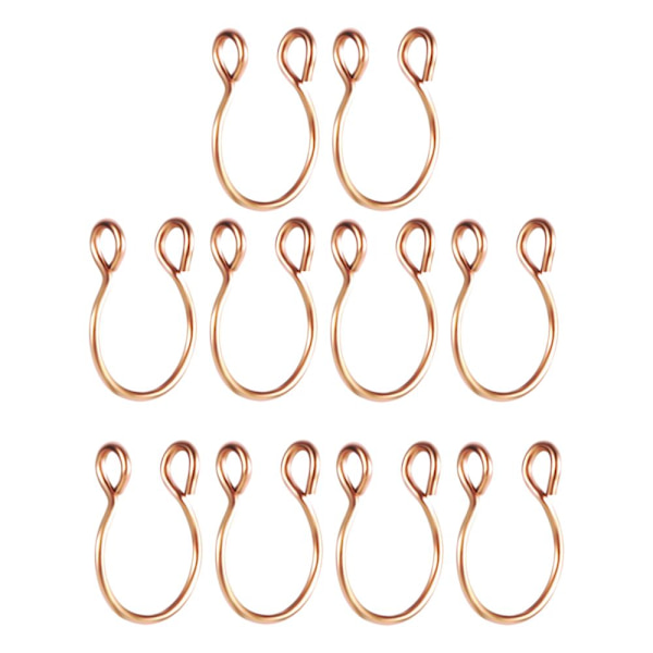 10 Stycken Falska Näsringar Båge Clip On Icke Piercade Falska Smycken Roséguld