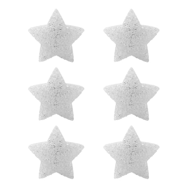 [RM]Håndholdt LED-lys Stjerneformet Natlys Blød Varm Glød Danseprop til Børnefestforestilling White 6pcs