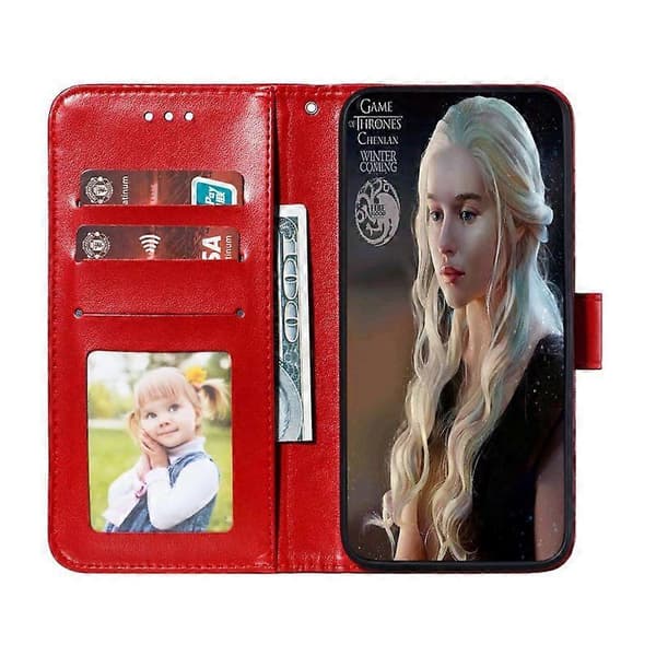 [RM] Lædertelefonetui til Motorola Edge 40 Neo Red