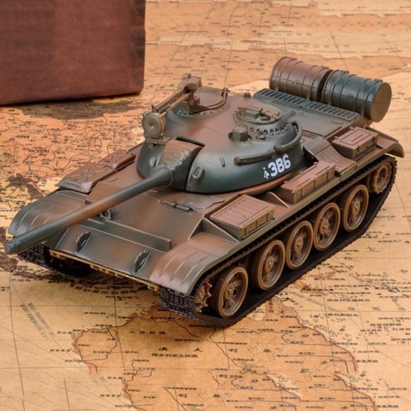 Legering 1:43 Skala T55 Tank Modell Byggsats 3D Pussel Leksaker Samlingar Bordsdekoration