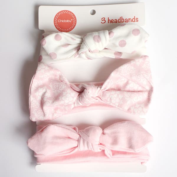 Mykt bomullsrosett elastisk pannebånd for babyjenter