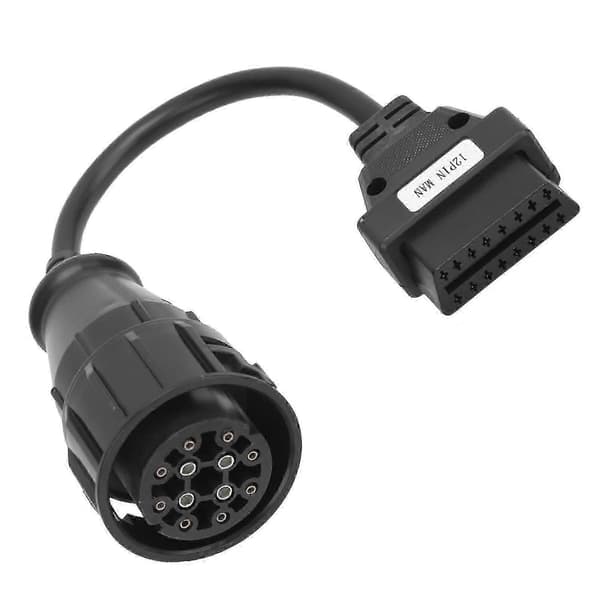 OBD2-adapter 12Pin MAN til 16Pin lastbil diagnostisk forlængerkabel erstatning for DELPHI