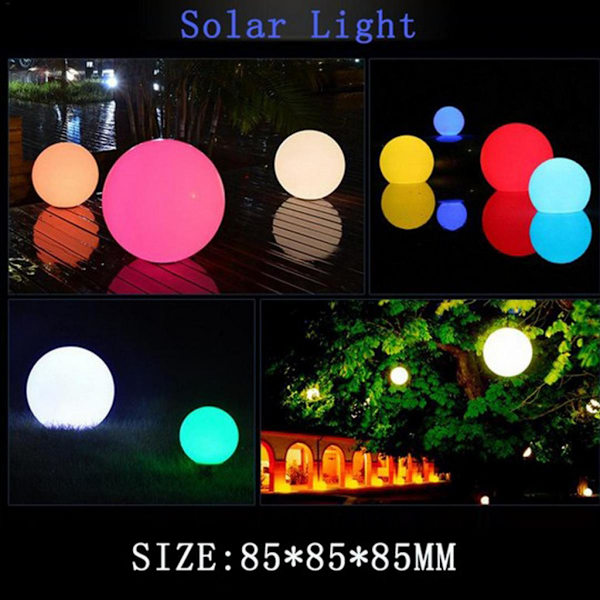 3 st 85mm Diameter LED Flytande Boll Lampa Vit Färg Pool Damm Dekorationsljus