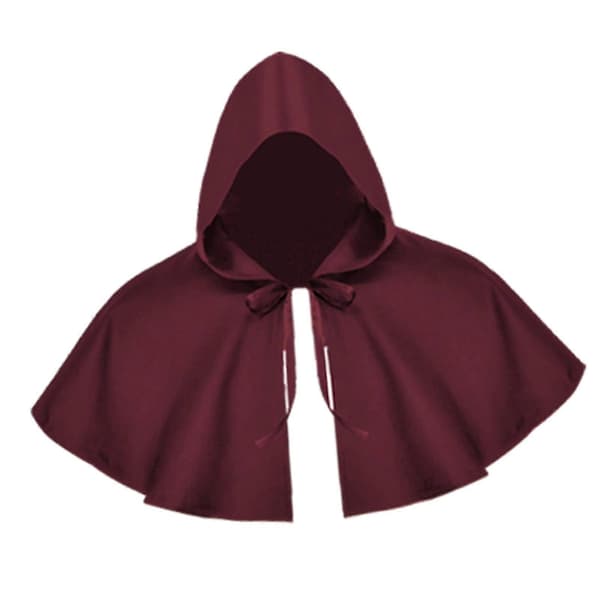 Halloween kappe Cosplay Dødskappe Hætte Sjal Middelalderlig Hætteklædt Kappe Hat Sort Red