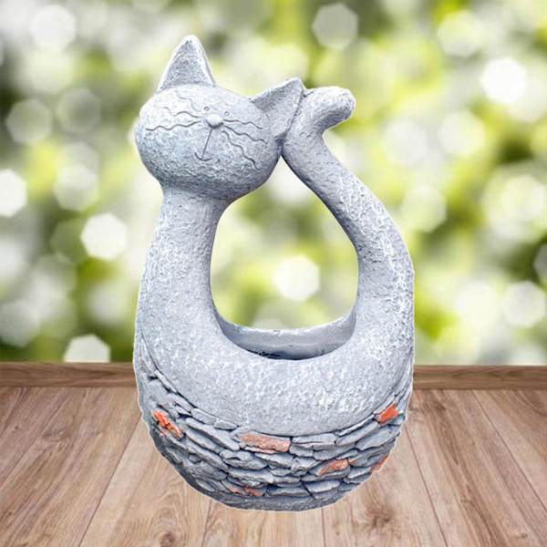 Harts Växtkruka Söt Kattformad Miniatyr Suckulent Kruka Planteringskärl Bonsai Behållare Blomvas Skrivbord Trädgård Kontor Utomhus Dekoration