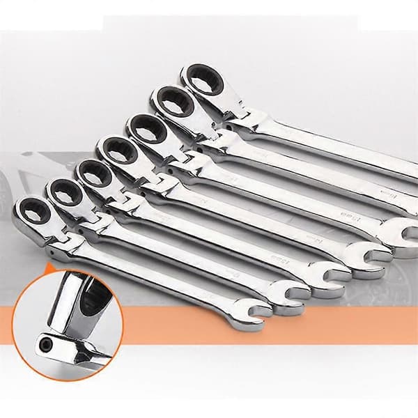 [RM]6mm 7mm 8mm 9mm 10mm 11mm Double Head Ratchet Combination Wrench Dicephalous Wrench Quick Release Hand 1set  11pcs