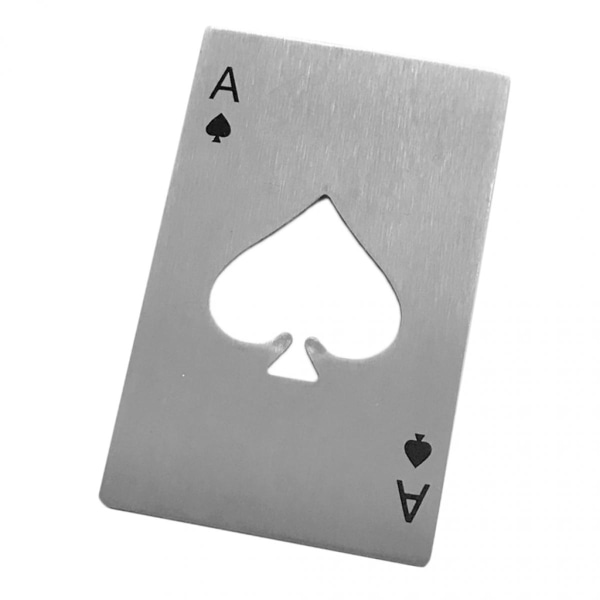 Cap Flasköppnare i rostfritt stål Creative Poker Card Spader Ess Bar Soda