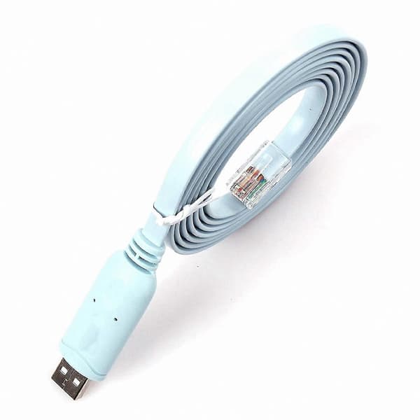 1,8 m USB til RJ45 og RS232 seriel adapterkabel til konsolforbindelser blue