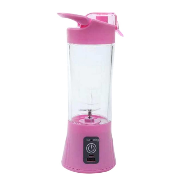 Elektrisk USB Juicer Handhållen Juice Mixer Juicekopp Rosa Flaska 3S