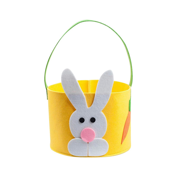 Söt Påskhare Tygkorg Godis Ägg Hinkar Partydekoration För Barn eierfarben ostern B