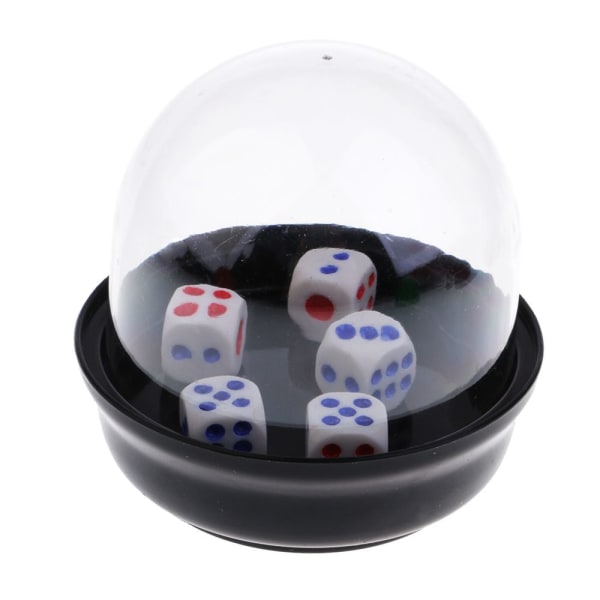 KTV Bar Casino Spel Tärningskopp med 5st Tärningar för Dungeons and Dragons Svart