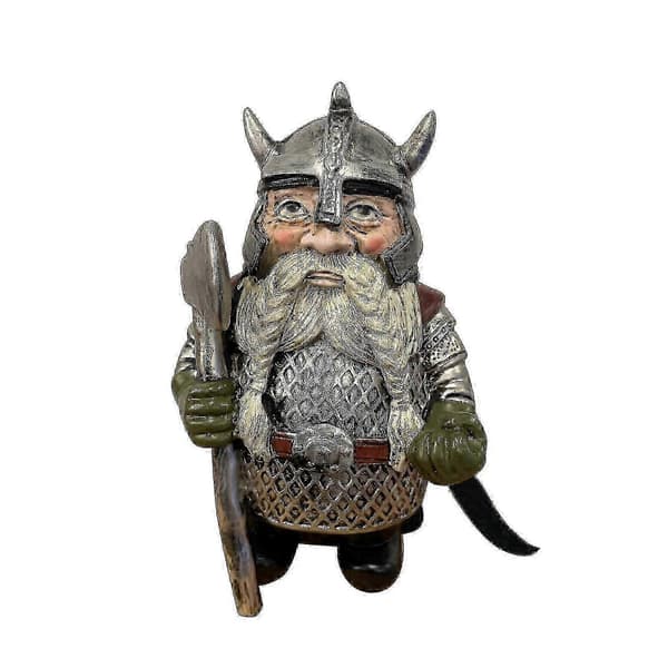 Bedste Gave - Vikinge Nordisk Dværge Gnome Statue Have Resin Ornamenter