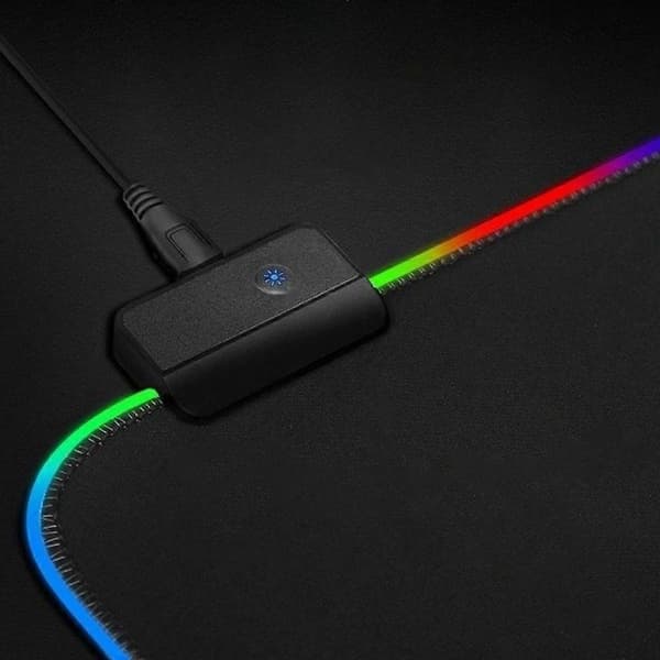 Gaming Mouse Pad with LED Light - 80x30cm - Black